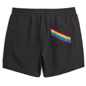 TomboyX Black swim Shorts with Rainbow Pocket size small